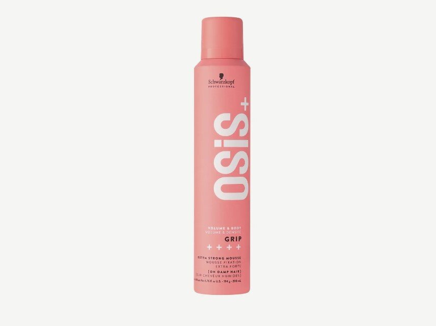 Īpaši stiprās fiksācijas matu putas Schwarzkopf Professional Osis+ Grip, 200 ml cena un informācija | Matu veidošanas līdzekļi | 220.lv