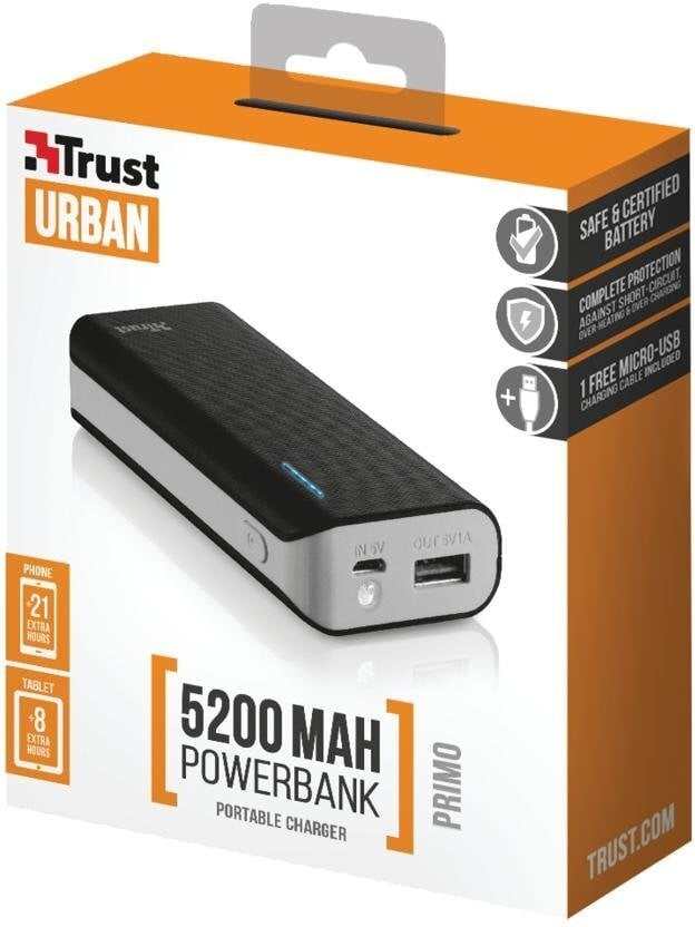 Trust Primo, 5200 mAh cena un informācija | Lādētāji-akumulatori (Power bank) | 220.lv