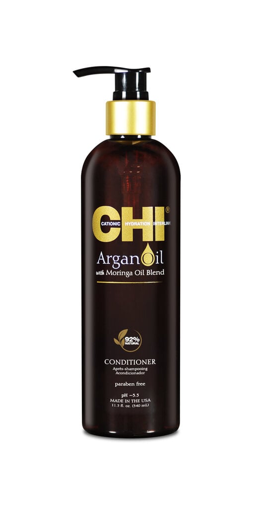 CHI ARGAN OIL Kondicionieris ar argāna & moringa eļļu 355ml cena un informācija | Matu kondicionieri, balzāmi | 220.lv