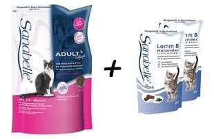 Sanabelle Adult Geflugel 2 kg + 2 x Snack Lamm 55 g cena un informācija | Sausā barība kaķiem | 220.lv