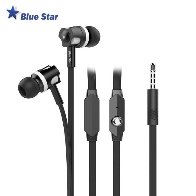 In-ear austiņas Bluestar JM26 Comfort Super Bass 3.5mm ar mikrofonu un pulti, melnas цена и информация | Savienotājkabeļi | 220.lv