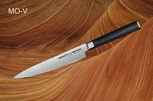 Универсальный кухонный нож из японской стали Samura MO-V 6"/150 мм из AUS 8 и 59 HRC цена и информация | Ножи и аксессуары для них | 220.lv