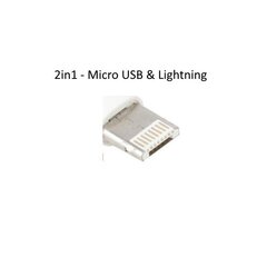 Remax LESU Magic 2in1 Vienā Savienojumā Micro USB un Apple Lightning Datu un Uzlādes Kabelis 2m Melns cena un informācija | Savienotājkabeļi | 220.lv