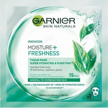[DUPLICATE 36328303] Attīroša sejas maska Garnier Moisture+ Freshness, 32 g цена и информация | Sejas maskas, acu maskas | 220.lv