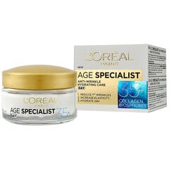 Дневной крем против морщин age specialist 35+ <br /> l'oreal paris цена и информация | Наносите на чистую кожу лица. Подержите около 10-15 минут и смойте водой. | 220.lv