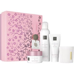 Kosmētikas komplekts Rituals the Ritual of Sakura Medium Gift Set M: ķermeņa krēms, 100 ml + aromātiskā svece, 140 g + ķermeņa skrubis, 125 g + dušas želeja, 200 ml cena un informācija | Ķermeņa krēmi, losjoni | 220.lv