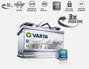 Akumulātors Varta Silver Dynamic AGM E39 70AH 760A цена и информация | Аккумуляторы | 220.lv