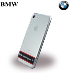 Силиконовый супер тонкий чехол-крышка BMW BMHCP7TRHNA Horizontal Logo Apple iPhone 7 4.7inch, прозрачный/темно синий цена и информация | Чехлы для телефонов | 220.lv