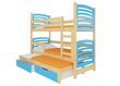 Divstāvu bērnu gultas SORIA цена и информация | Bērnu gultas | 220.lv