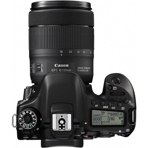 Canon EOS 80D + EF-S 18-135 mm IS USM komplekts, Melns cena un informācija | Digitālās fotokameras | 220.lv