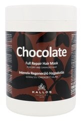 Maska sausiem un bojātiem matiem ar kakao un keratīnu Kallos Chocolate, 1000 ml цена и информация | Средства для укрепления волос | 220.lv