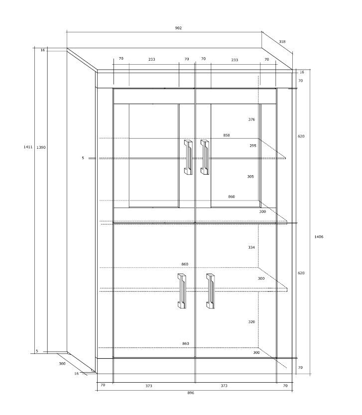 Vitrina Verin 2DW цена и информация | Vitrīnas, bufetes | 220.lv