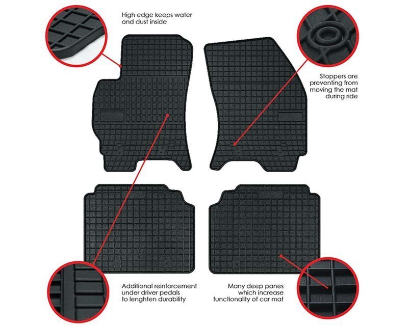 Gumijas paklāji Honda CRV III 2006-2012 цена и информация | Gumijas paklājiņi pēc auto modeļiem | 220.lv