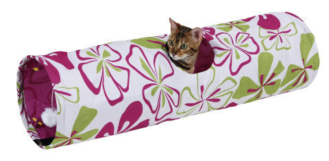 Kerbl kaķu tunelis "Zieds" 25x90 cm 82638 cena un informācija | Rotaļlietas kaķiem | 220.lv