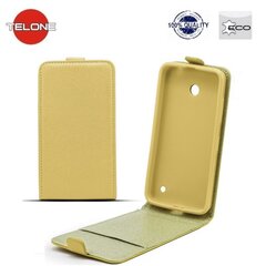 Telone Shine Pocket Slim Flip Case Samsung A320F Galaxy A3 (2017) telefona maks vertikāli atverams Zeltains cena un informācija | Telefonu vāciņi, maciņi | 220.lv