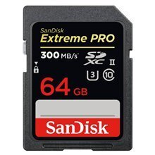 Atmiņas karte Secure Digital Extreme Pro 64GB 300 / 260MB / s, UHS-II / U3 cena un informācija | Atmiņas kartes fotokamerām | 220.lv