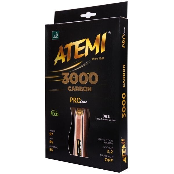 Galda tenisa rakete Atemi 3000 Carbon цена и информация | Galda tenisa raketes, somas un komplekti | 220.lv