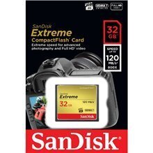 Atmiņas karte SanDisk CompactFlash Extreme 32GB 120MB/s cena un informācija | Atmiņas kartes fotokamerām | 220.lv