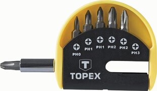 Topex uzgaļu komplekts ar Philips magnētisko turētāju, 7 gab. cena un informācija | Rokas instrumenti | 220.lv