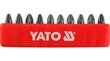 Uzgaļu komplekts Yato PZ2x25mm 1/4", 10 gab. cena un informācija | Rokas instrumenti | 220.lv