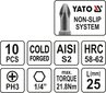 Uzgaļu komplekts Yato PH3x25mm 1/4", 10 gab. cena un informācija | Rokas instrumenti | 220.lv