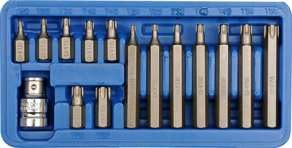 Uzgaļu komplekts TORX CrV Vorel, 15 gab. цена и информация | Rokas instrumenti | 220.lv