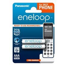 Panasonic eneloop akumulators AAA 750 2BP Dect cena un informācija | Baterijas | 220.lv