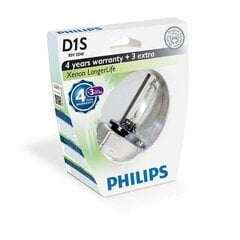 Philips Xenon D1S Longer Life 4300k цена и информация | Автомобильные лампочки | 220.lv