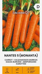 Морковь Nantes 5 Monanta, 2 г цена и информация | Семена овощей, ягод | 220.lv