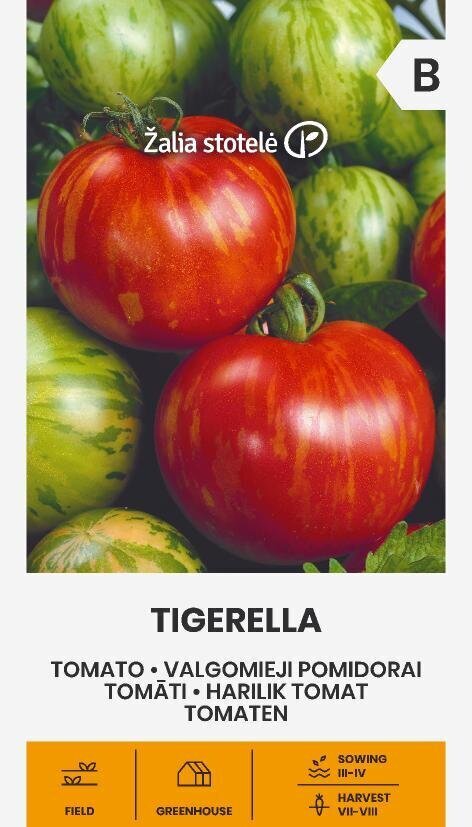 Pārtikas tomāti Tigerella цена и информация | Dārzeņu, ogu sēklas | 220.lv