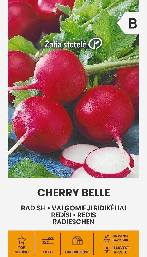 Galda redīsi Cherry belle cena un informācija | Dārzeņu, ogu sēklas | 220.lv