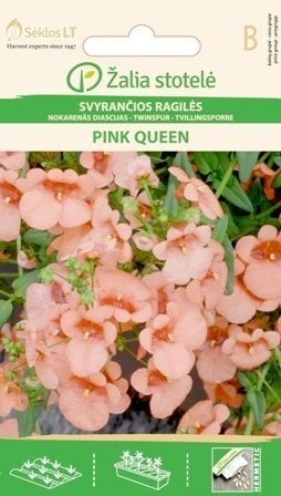 Nokarenās Diascijas Pink Queen цена и информация | Puķu sēklas | 220.lv
