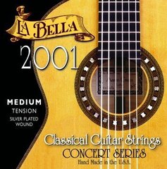 Струнный набор для классической гитары 2001MED Tension цена и информация | La Bella Strings Музыкальные инструменты и принадлежности | 220.lv