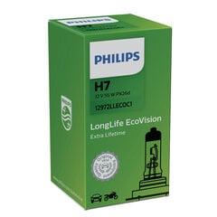 Spuldze Philips LongLife H7 55W 12V PX26D цена и информация | Автомобильные лампочки | 220.lv