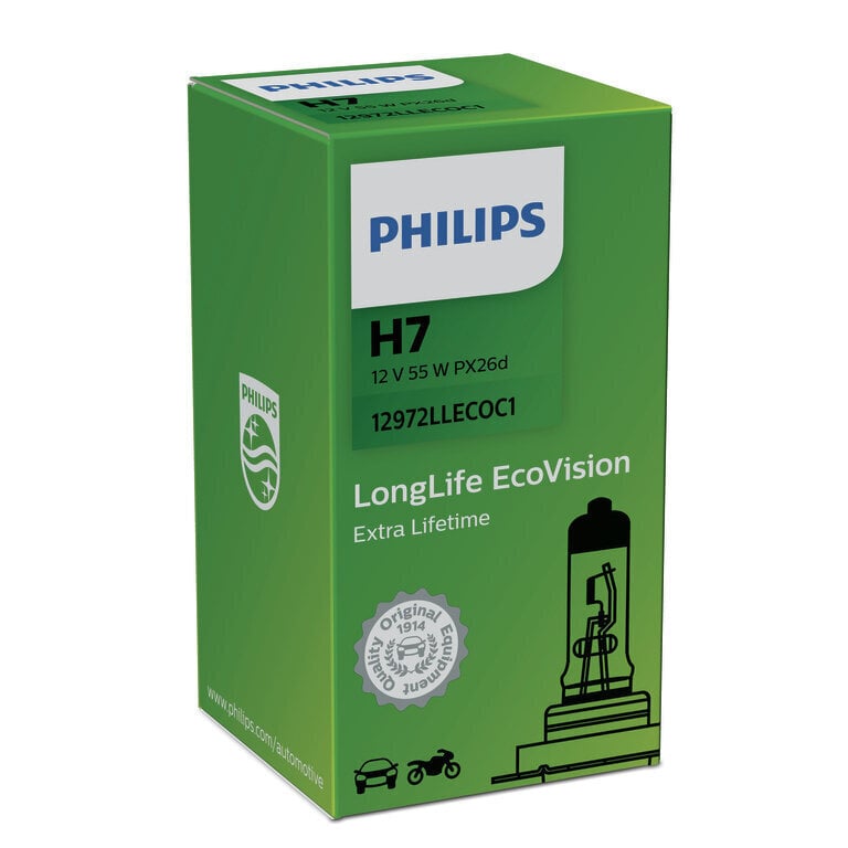 Spuldze Philips LongLife H7 55W 12V PX26D цена и информация | Auto spuldzes | 220.lv