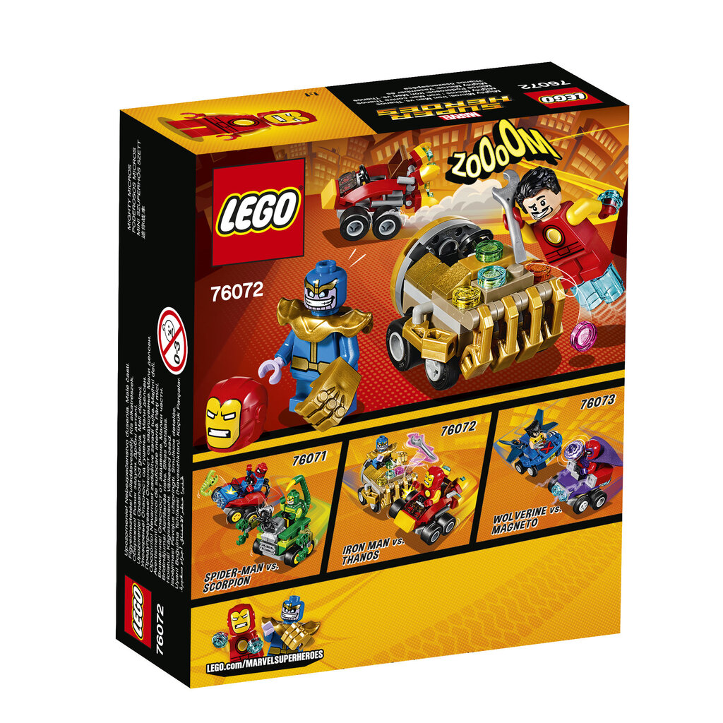 76072 LEGO® Marvel SUPER HEROES Varenie mazuļi: Dzelzs vīrs pret Thanos цена и информация | Konstruktori | 220.lv