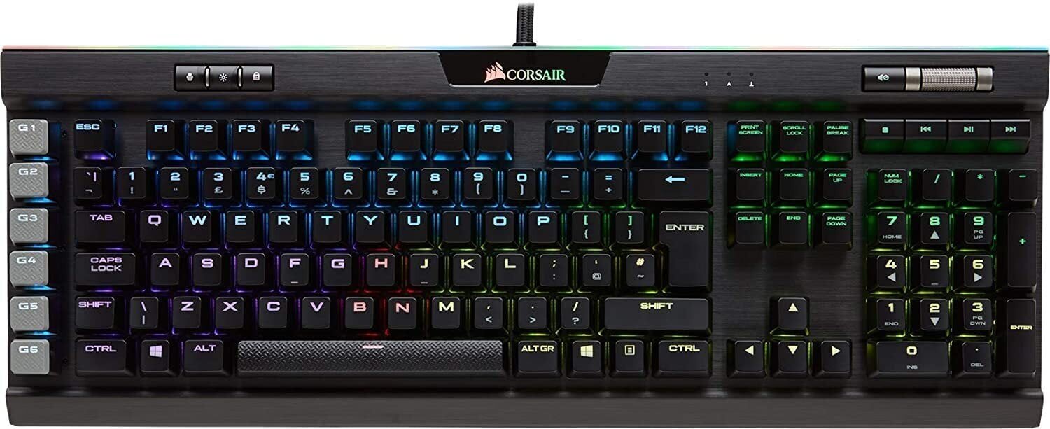 Corsair Gaming K95 RGB Platinum Mechanical Keyboard - Cherry MX Speed - Black cena un informācija | Klaviatūras | 220.lv