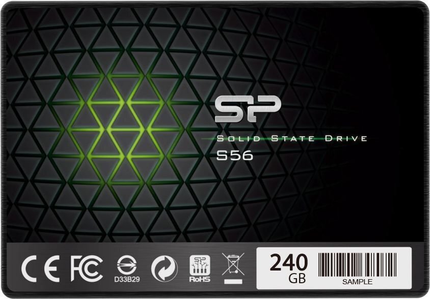 Silicon Power S56 240 GB, SSD form factor 2.5&quot;, SSD interface Serial ATA III, Write speed 530 MB/s, Read speed 560 MB/s цена и информация | Iekšējie cietie diski (HDD, SSD, Hybrid) | 220.lv