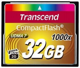 Карта памяти Transcend 32GB CF цена и информация | Карты памяти для фотоаппаратов | 220.lv