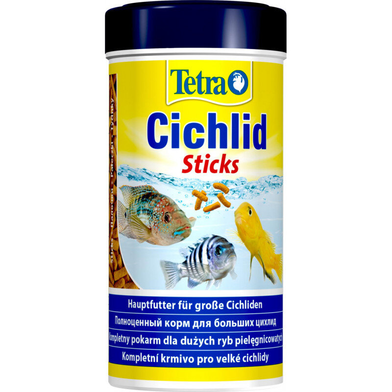 Zivju barība Tetra cichlid sticks, 250 ml cena un informācija | Zivju barība | 220.lv