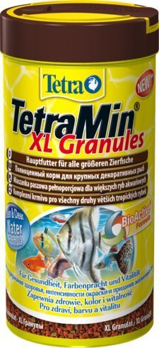 Zivju barība Tetra min XL granules, 250 ml cena un informācija | Zivju barība | 220.lv