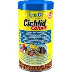 Zivju barība Tetra cichlid colour, 500 ml cena un informācija | Zivju barība | 220.lv