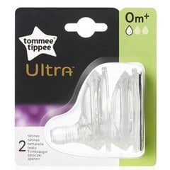 TOMMEE TIPPEE Ultra lēnas plūsmas knupis 2 gb cena un informācija | Bērnu pudelītes un to aksesuāri | 220.lv