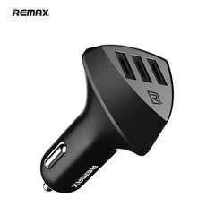 Remax RC-C304 Aliens 3x USB 1A-2.4A Auto (Max 4.2A) DC 12-24V Auto Ātrs Lādētājs (Telefons/Plenšete) Melns cena un informācija | Lādētāji un adapteri | 220.lv