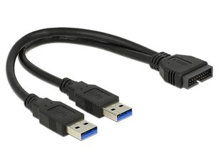 Delock 83910, USB-A/USB-pin, 25 cm cena un informācija | Kabeļi un vadi | 220.lv