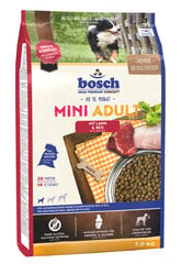 Sausā barība Bosch Petfood Mini Adult Lamb & Rice (High Premium) 3kg цена и информация |  Сухой корм для собак | 220.lv