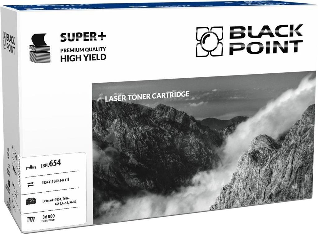 Toner Black Point LBPL654 | black | 36 000 pp | Lexmark T654 / T656 / X652 cena un informācija | Kārtridži lāzerprinteriem | 220.lv