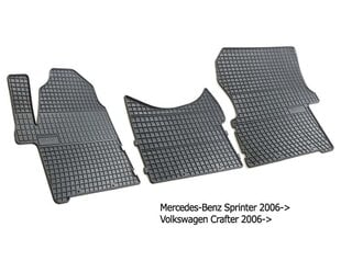 Набор резиновых ковриков Mercedes-Benz Sprinter II/ VW Crafter 2006--> цена и информация | Модельные резиновые коврики | 220.lv
