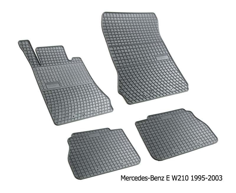 Gumijas paklājiņi Mercedes-Benz E-Class W210 1995-2003 cena un informācija | Gumijas paklājiņi pēc auto modeļiem | 220.lv