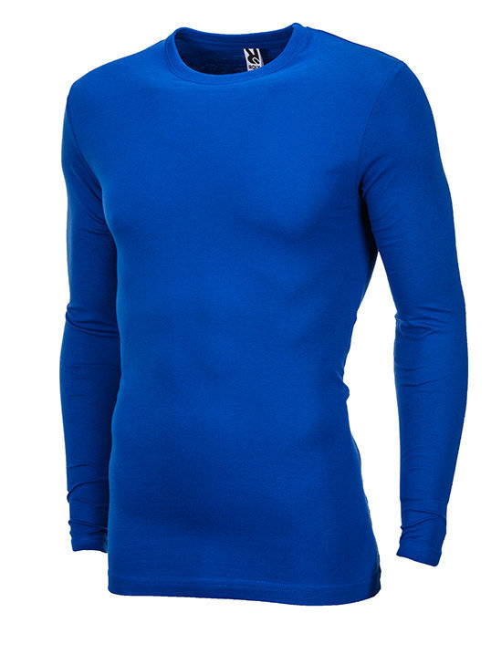 Krekls ar garām piedurknēm L59 - zils цена и информация | Vīriešu T-krekli | 220.lv